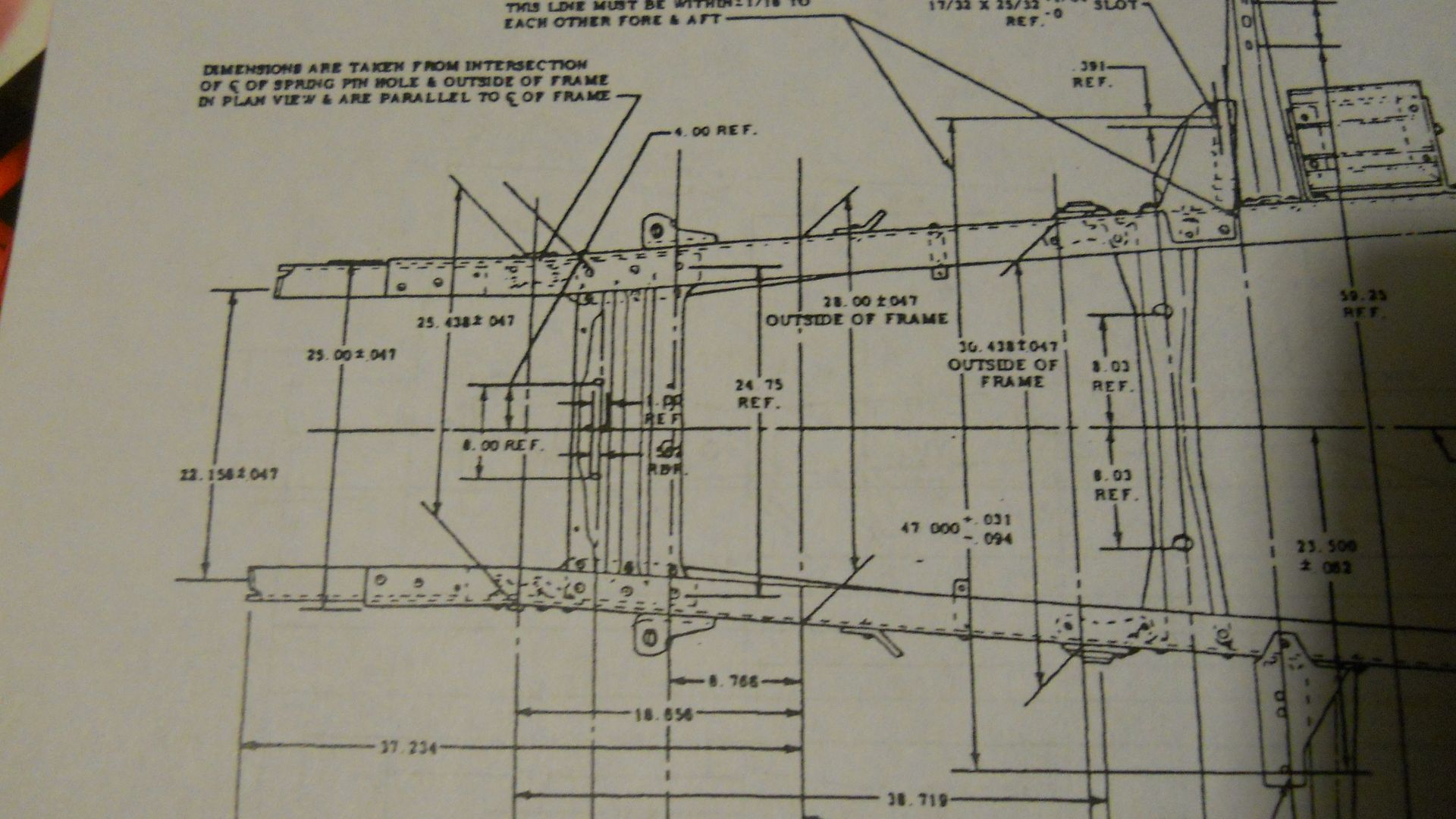47 frame, axle and leaf spring widths The 1947 Present Chevrolet